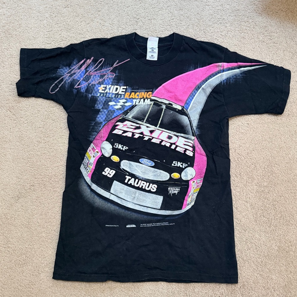Fruit of the Loom Black and Pink T-Shirt